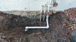 PVC water pipe replacement